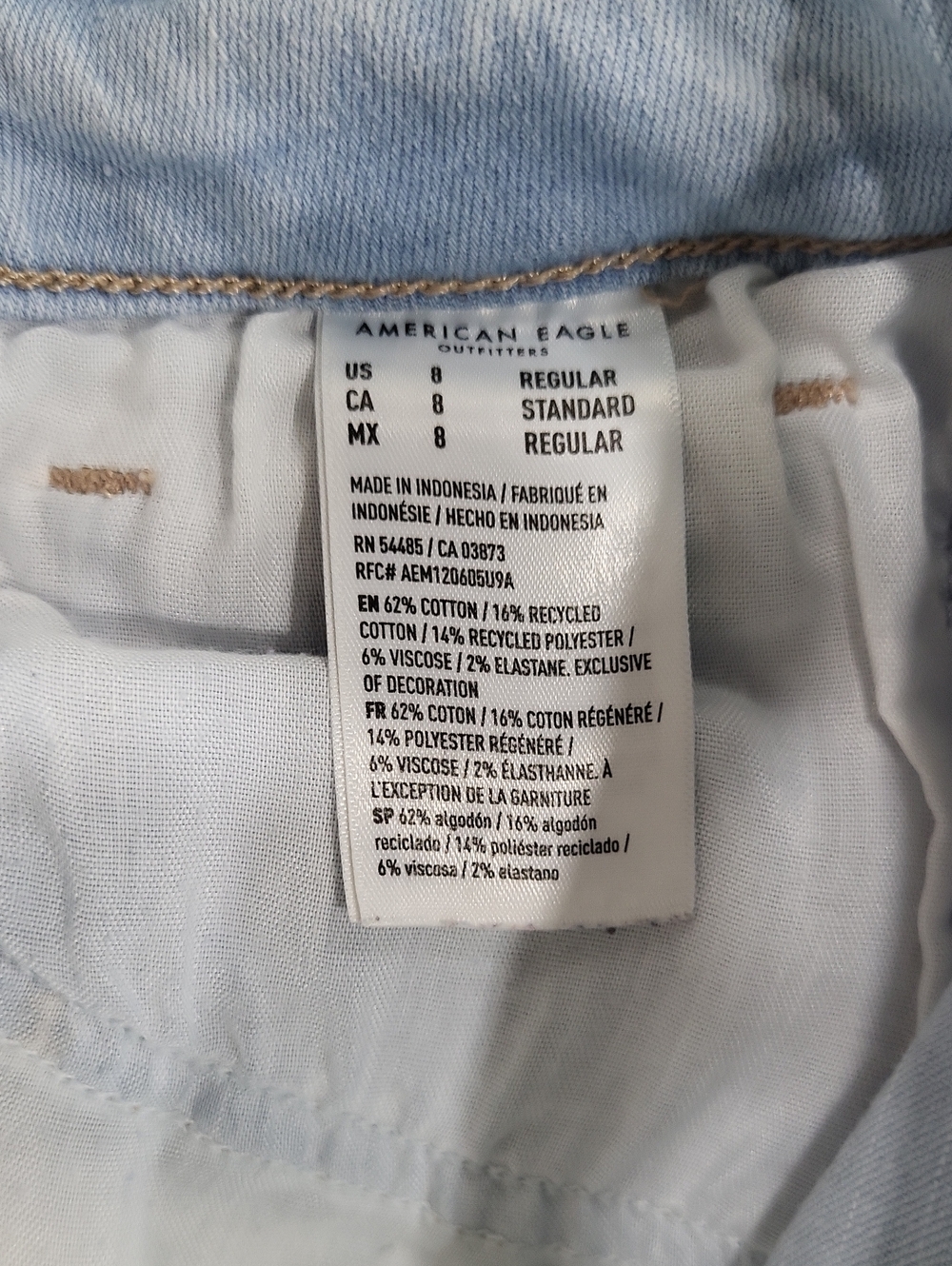 American Eagle Outfitters Light Blue. Highrise Crop